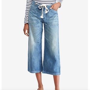 Polo Ralph Lauren Wide Leg Crop Jean with rope belt
